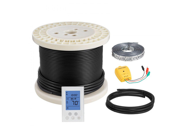 VEVOR 100 sqft Underfloor Heating Cable Kit 120V Electric Radiant with Alarm