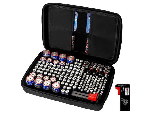 VEVOR Battery Organizer Storage Box with Tester BT-168 Holds 167 Batteries (Box Only)