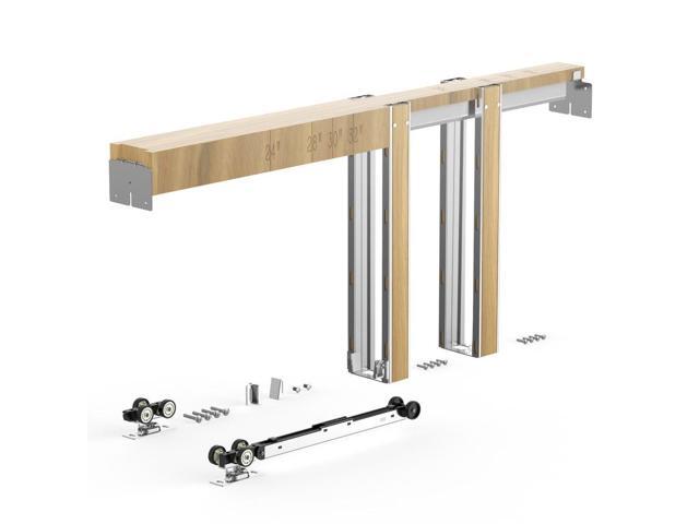 VEVOR Pocket Door Frame Kit Pocket Door Kit for 24-30 in Wide 80 in High Soft Close