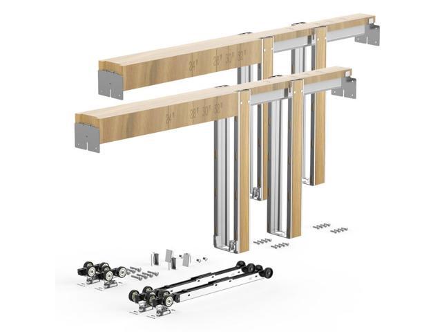 VEVOR Pocket Door Frame Kit Pocket Door Kit for 48-72 in Wide 80 in High Soft Close