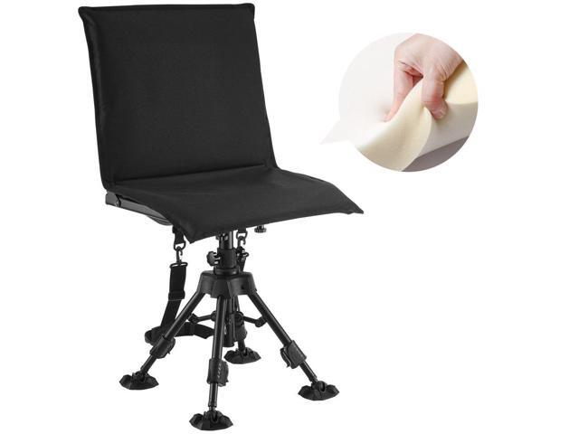 VEVOR Hunting Chair 360° Swivel Silent Folding Blind Chair Adjustable Legs Seat Cover