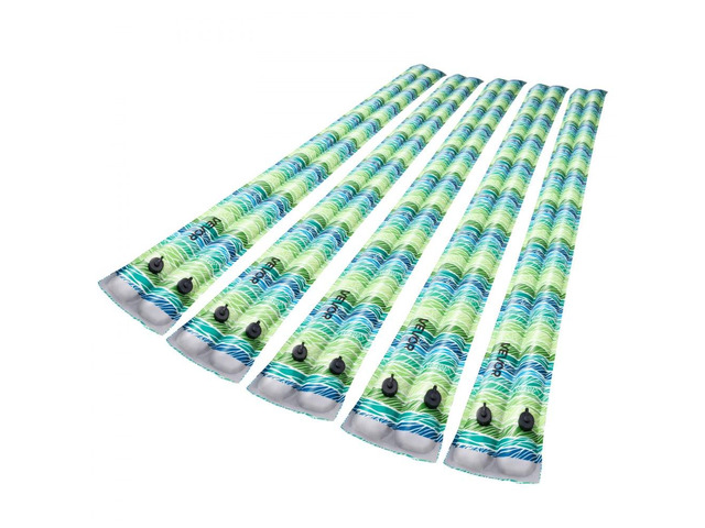Pool Cover Water Bags, 5 Packs 8 Ft, Double Chamber Pool Cover Water Tubes with Reflective Strips, 0.3mm Thick PVC Bags Weights with Leakproof...
