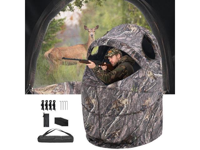 VEVOR Single Person Portable Hunting Blind Ground Deer Duck Blind with Carrying Bag