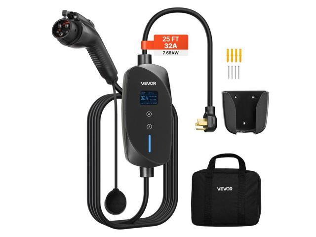 VEVOR Level 2 EV Charger Portable Charger 32A 240V NEMA 14-50P with 25 ft Cable