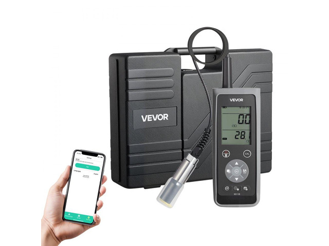 Dissolved Oxygen Meter, 0.0-50.0 mg/L Measurement Range, Portable Dissolved Oxygen Tester Kit with 13.1 ft Electrode Cable, Bluetooth/USB Data...
