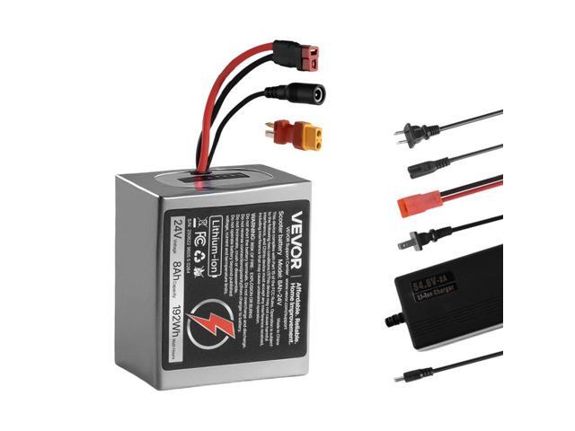 VEVOR 24V Electric Scooter Battery 8Ah Ebike Lithium Battery Pack with 30A BMS
