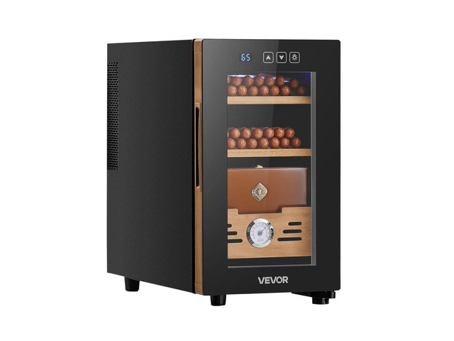 23L Electric Cigar Humidor Cooler Cabinet 150 Counts Cooling Temperature Control
