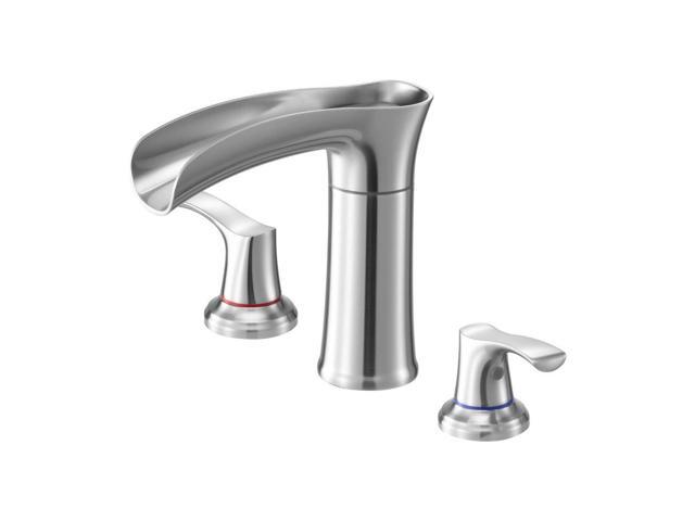 VEVOR Roman Tub Faucet 3 Hole Roman Tub Faucets Deck Mount Zinc Alloy Silver