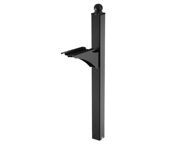 VEVOR Mailbox Post In-Ground Aluminum Mailbox Post Kit with Plate 56x4x4in Black