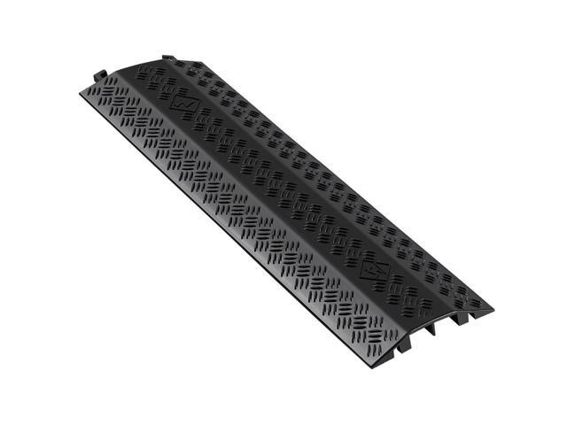 VEVOR Drop Over Cable Cover, 17,500 lbs/Axle Load Capacity, Heavy Duty Cable Hose Protector Ramp, Floor Cord Cover, for High Walking Traffic Areas,...