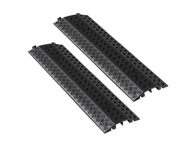 VEVOR Drop Over Cable Cover, 17,500 lbs/Axle Load Capacity, Heavy Duty Cable Hose Protector Ramp, Floor Cord Cover, for High Walking Traffic Areas,...