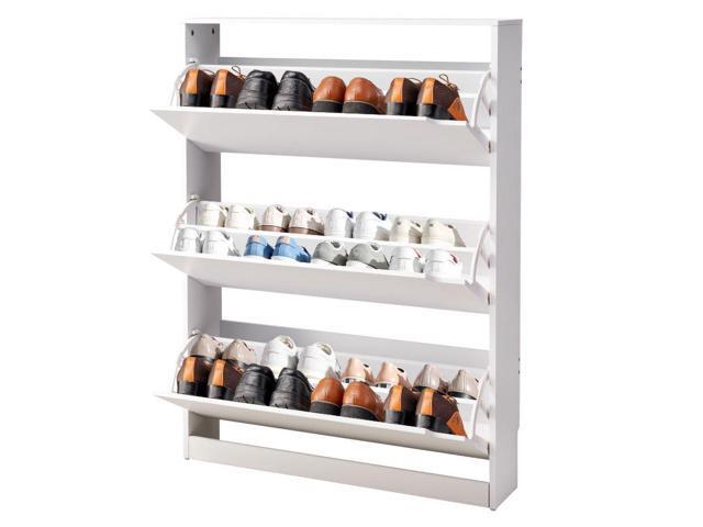 VEVOR Shoe Cabinet with 3 Flip Drawers, Modern Shoes Storage Cabinet with Anti-Tipping Device, Freestanding Shoe Rack Organizer, Ideal for...