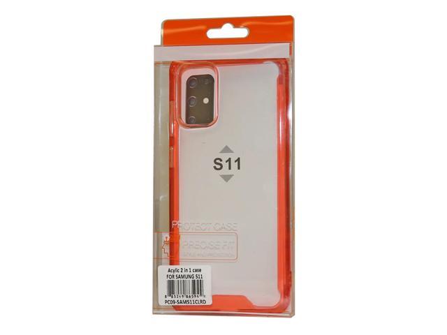 Reiko Samsung S20 Plus High quality Tpu Bumper and Clarity PC Case In Red