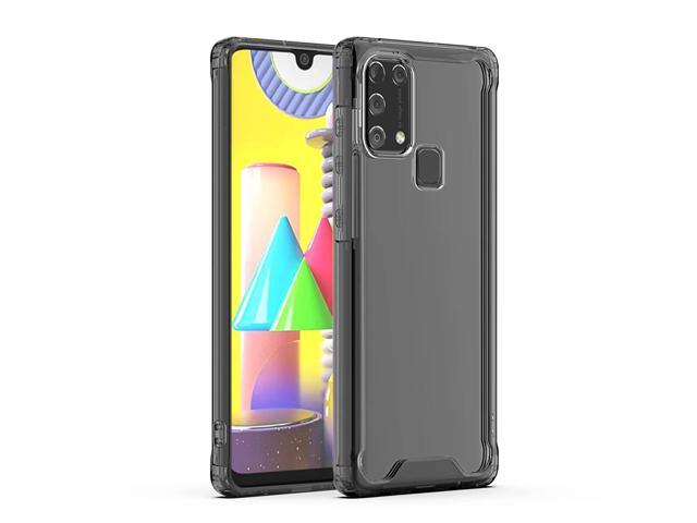 Reiko High Quality 2X Clean PC and TPU Bumper Case In Black For Samsung Galaxy M31