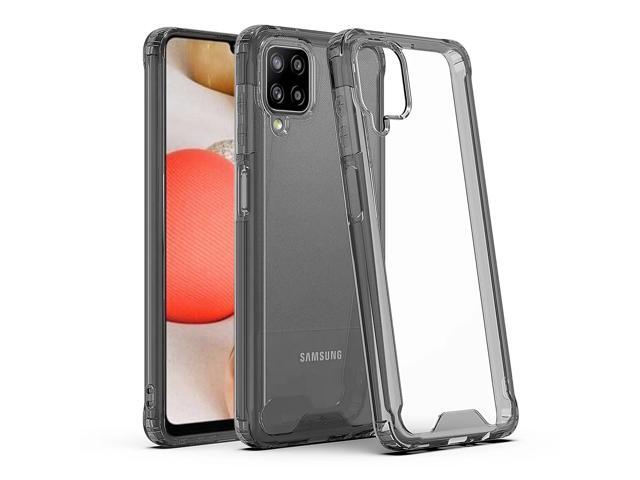 Reiko High Quality 2X Clean PC and TPU Bumper Case In Black For Samsung Galaxy A42 5G