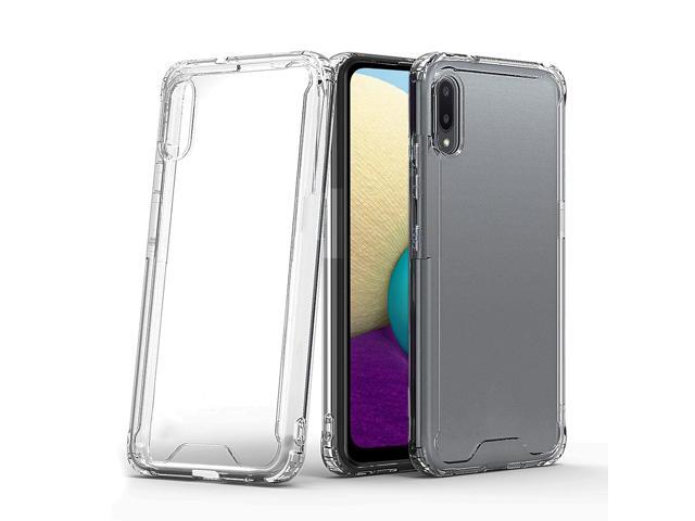 Reiko High Quality 2X Clean PC and TPU Bumper Case In Clear For Samsung Galaxy A20 /M02