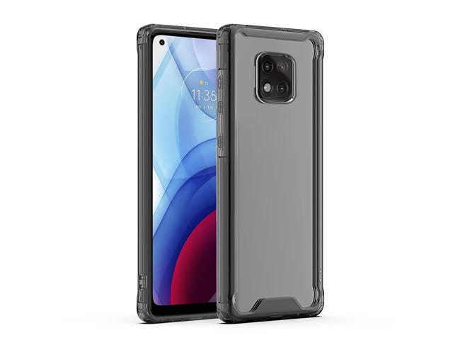Reiko High Quality 2X Clean PC and TPU Bumper Case In Black For Moto G Power 2021