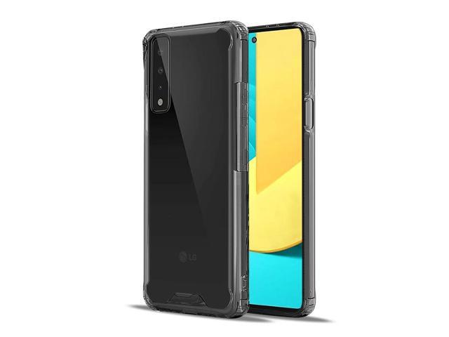 Reiko High Quality 2X Clean PC and TPU Bumper Case In Black For LG Stylo 7 4G