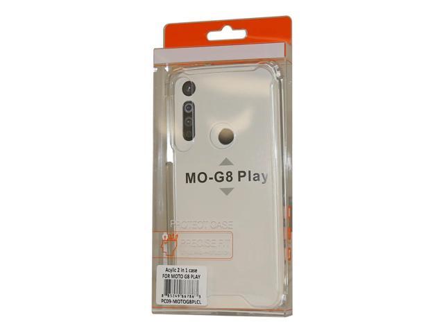 Reiko MOTOROLA G8 PLAY High quality Tpu Bumper and Clarity PC Case In Clear