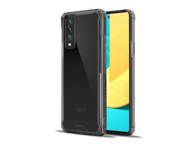 Reiko High Quality 2X Clean PC and TPU Bumper Case In Black For LG Stylo7 5G