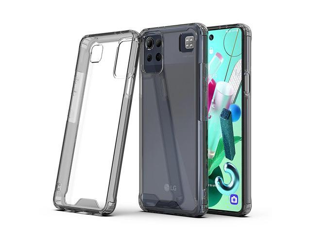 Reiko High Quality 2X Clean PC and TPU Bumper Case In Black For LG-K92 5G