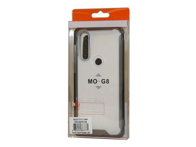 Reiko MOTOROLA G8 High quality Tpu Bumper and Clarity PC Case In Black