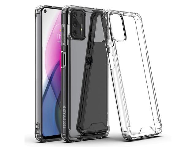 Reiko High Quality 2X Clean PC and TPU Bumper Case In Clear For Moto G Stylus 2021
