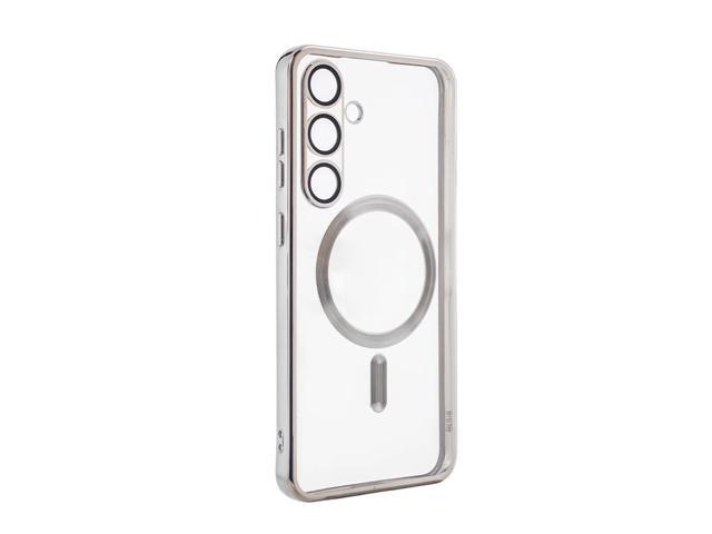 Magnetic Wireless Charging TPU Bumper Case For SAMSUNG S24 Plus In Silver