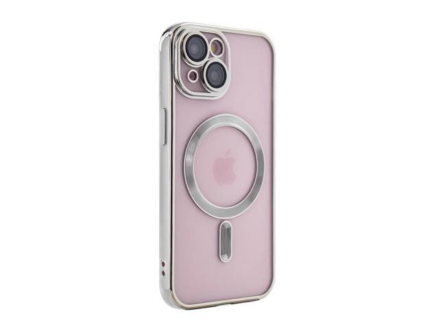 Magnetic Wireless Charging TPU Bumper Case For iPhone 15 In Silver