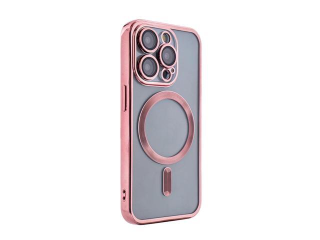 Magnetic Wireless Charging TPU Bumper Case For iPhone 15 PRO MAX In Pink