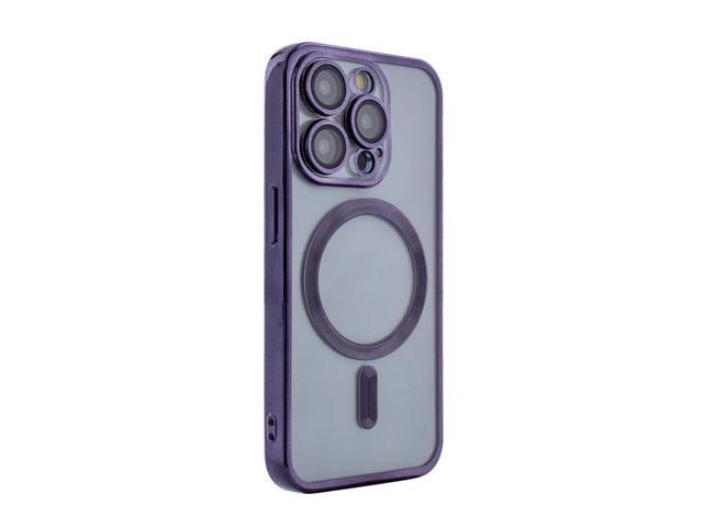 Magnetic Wireless Charging TPU Bumper Case For iPhone 15 PRO MAX In Purple