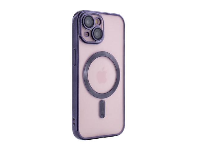 Magnetic Wireless Charging TPU Bumper Case For iPhone 15 In Purple