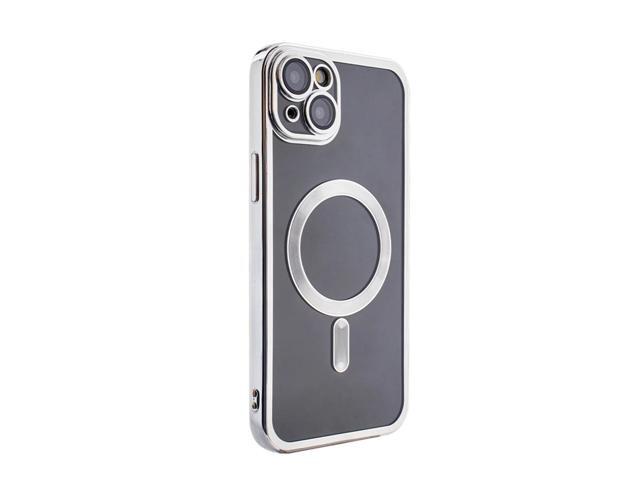 Magnetic Wireless Charging TPU Bumper Case For iPhone 15 PLUS In Silver