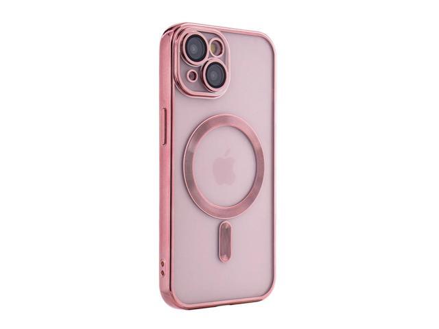 Magnetic Wireless Charging TPU Bumper Case For iPhone 15 In Pink
