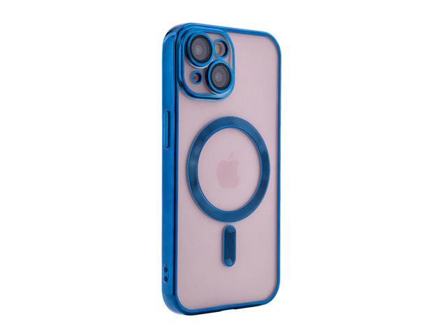 Magnetic Wireless Charging TPU Bumper Case For iPhone 15 In Blue