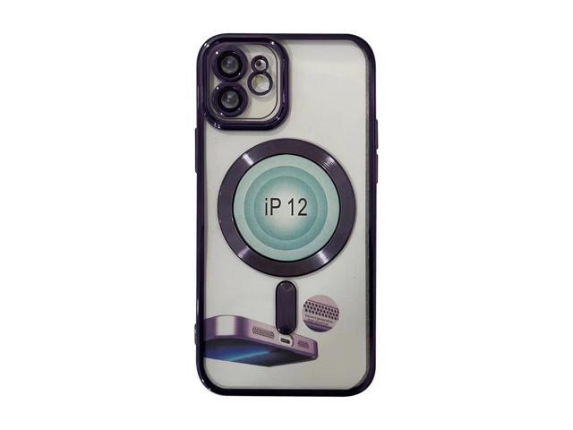 Magnetic Wireless Charging TPU Bumper Case For iPhone 14 Pro In Purple