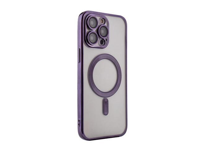 Magnetic Wireless Charging TPU Bumper Case For iPhone 14 Pro Max In Purple