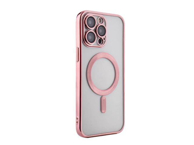 Magnetic Wireless Charging TPU Bumper Case For iPhone 14 Pro Max In Pink