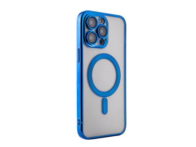 Magnetic Wireless Charging TPU Bumper Case For iPhone 14 Pro Max In Blue