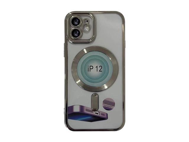 Magnetic Wireless Charging TPU Bumper Case For iPhone 14 Plus In Silver