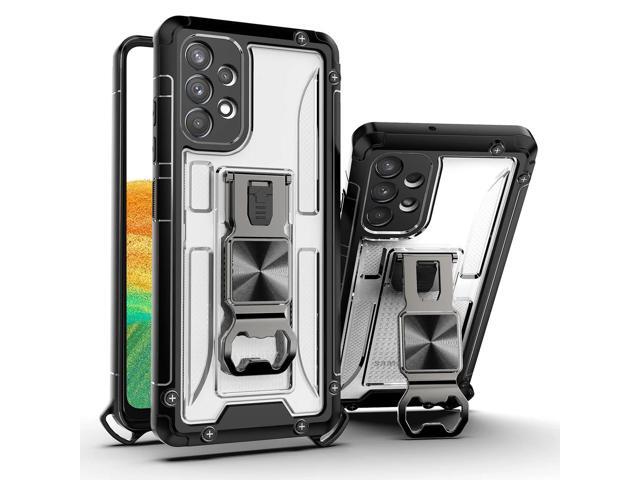 Kickstand Ring Holder/Bottle Opener with Magnetic Car Mount for Samsung Galaxy A33 5G In Clear