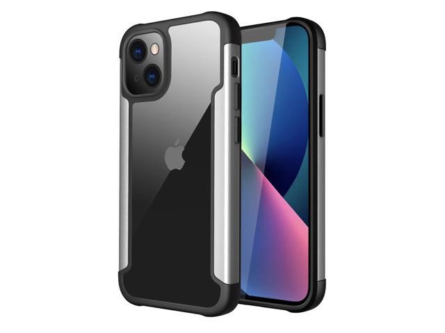 High Quality Clean PC,TPU and Metal Bumper Case For iPhone 13 Mini In Silver