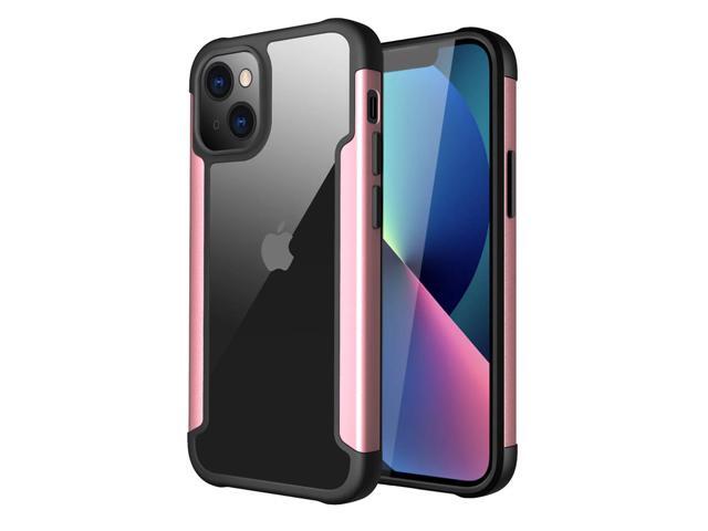 High Quality Clean PC,TPU and Metal Bumper Case For iPhone 13 Mini In Rose Gold
