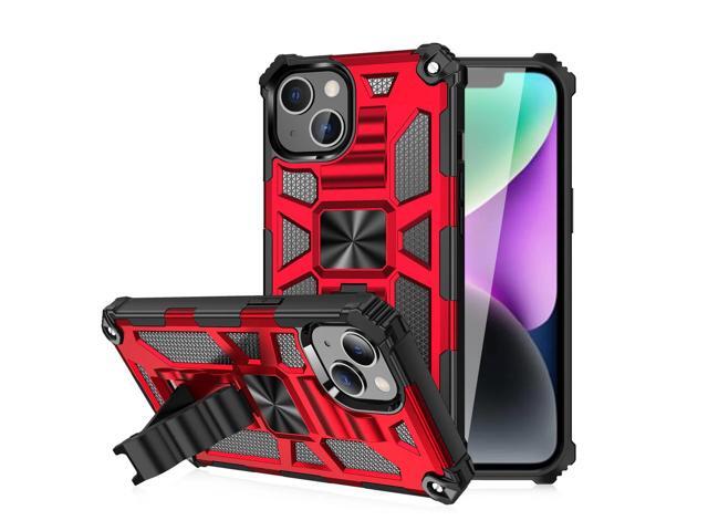 Built-in Kickstand TPU Case with Magnetic Mount for APPLE IPHONE 14 PLUS in Red