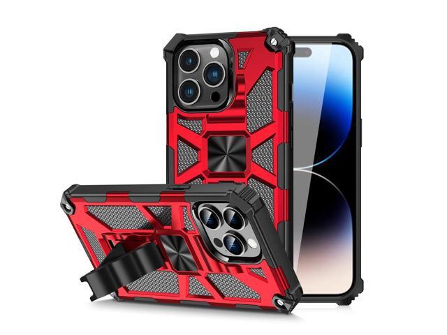 Built-in Kickstand TPU Case with Magnetic Mount for APPLE IPHONE 14 PRO MAX in Red