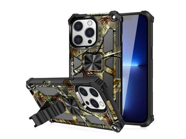 Built-in Kickstand TPU Case with Magnetic Mount for APPLE IPHONE 13 PRO in Tree leaf patterns