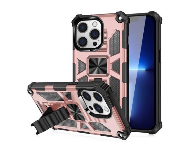 Built-in Kickstand TPU Case with Magnetic Mount for APPLE IPHONE 13 PRO MAX in Rose Gold