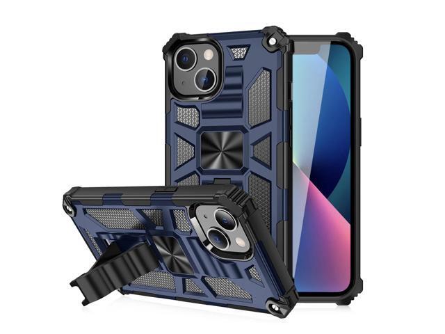 Built-in Kickstand TPU Case with Magnetic Mount for APPLE IPHONE 13 in Blue