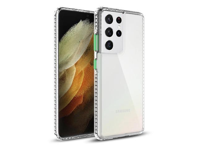 TPU Bumper Shockproof Case With Embedded Coil In BlackSAMSUNG GALAXY S21/S30 ULTRA In Clear Green