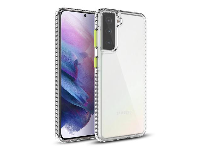 TPU Bumper Shockproof Case With Embedded Coil In BlackSAMSUNG GALAXY S21/S30 PLUS In Clear Yellow